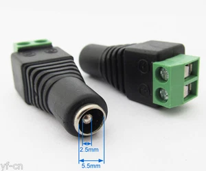 100pcs 5.5x2.5mm 2.5mm CCTV DC Power Female Jack Free Solder Terminal Connector - Picture 1 of 3