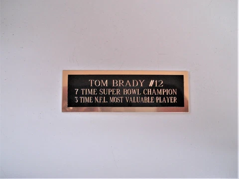Tom Brady Football Card New England Patriots Card Plaque Nameplate 1" X 3" Cover