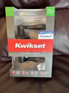 Kwikset Tustin HALL & CLOSET Venetian Bronze Door Lever - Picture 1 of 4