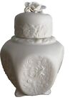 Cybis The Rose Covered Jar In White Bisque Vintage (Rare Find)