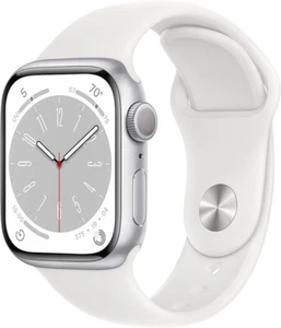 Apple Watch Series 8 41mm GPS – srebrne aluminium (otwarte pudełko, doskonały) - Zdjęcie 1 z 1