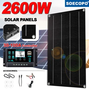6000W Solar Panel Kit with Battery & Inverter 220V Off Grid for Home RV Camping - Picture 1 of 15