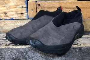 Merrell Clogs Jungle Moc Brown / Gray Nubuck Leather Comfort Youth Kids Size 5.5 - Picture 1 of 9