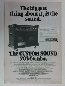 retro magazine advert 1980 CUSTOM SOUND 703 combo - Picture 1 of 1
