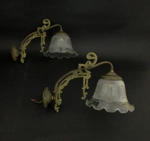 ✅ ANTICA COPPIA APPLIQUE LIBERTY EPOCA 900 PAIR SCONCES ANTIQUE - 4698 - Foto 1 di 8