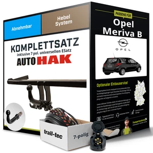 Anhängerkupplung abnehmbar für OPEL Meriva B +E-Satz NEU AHK - Bild 1 von 6