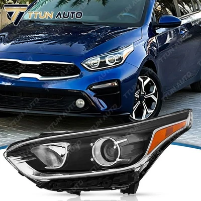 Headlight W/Bulb For 2019 2020 2021 Kia Forte Sedan Halogen W/O DRL Driver Side Foto 1 de 4