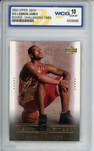 2003 UPPER DECK LEBRON JAMES CHALLENGING TIMES ROOKIE WCG 10 - Picture 1 of 2
