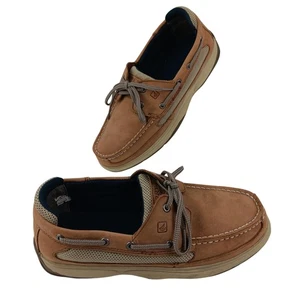 Sperry Top-Sider Lanyard Shoes Boys Size 6.5M Leather Boat Deck Casual Comfort - Picture 1 of 15
