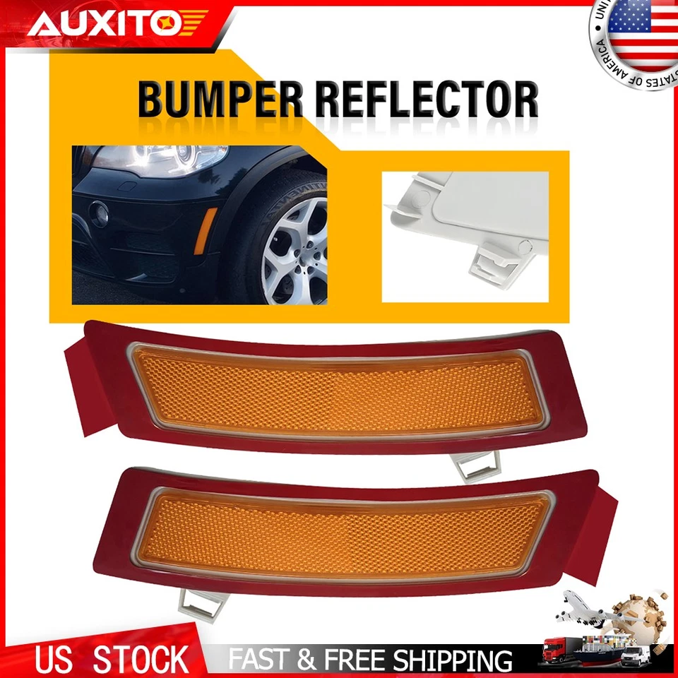 Lente ámbar parachoques delantero reflector de marcador lateral para BMW X5 E70 xDrive35i 2011-2013 Foto 1 de 4