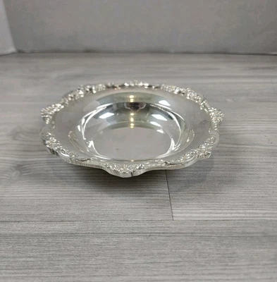 复古古英语普尔 #5004 银盘糖果盘碗装饰洛可可边缘 — 第 1/4 张图片