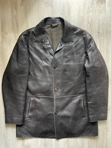 Seraphin France Makers Of HERMES Soft Brown Elk Skin Men’s Coat Jacket size 52 - Picture 1 of 10