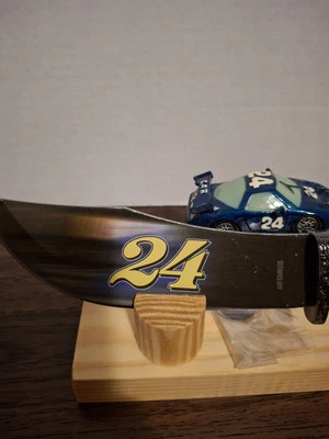 Cuchillo estilo Bowie Jeff Gordon #24 coche de carreras Foto 1 de 4