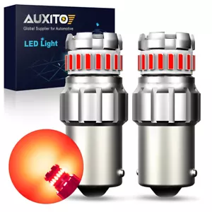 2X LED Rear Brake Tail Signal Light Bulbs 1156 7506 5008 Pure Red Super Bright - Picture 1 of 12