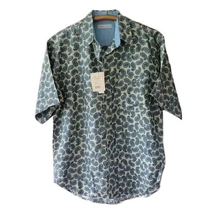 Vintage Bugle Boy Company Deadstock Paisley Short Sleeve Cotton Blend Shirt NEW - Picture 1 of 10