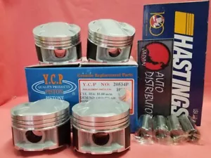 YCP 82mm High Compression Pistons + Rings Civic SI Acura Integra Type R B16 B18 - Picture 1 of 6