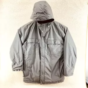Columbia Ten Falls Jacket Men's Size XXL Gray Hooded Waterproof Insulated Coat - Picture 1 of 18