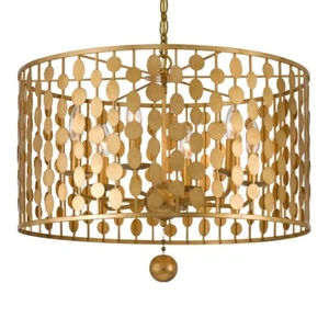 Crystorama Layla 6 Light Antique Gold Chandelier 23.75x23.75x18.5' - 546-GA - Picture 1 of 1
