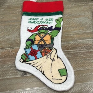 Vintage Weihnachtsstrumpf 1990 Teenage Mutant Ninja Turtles Donatello - Bild 1 von 15