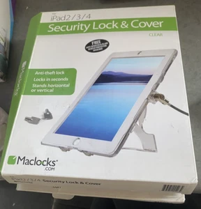 Security lock and cover clear Anti-Theft Display Case for Apple iPad 2/3/4 - Picture 1 of 5