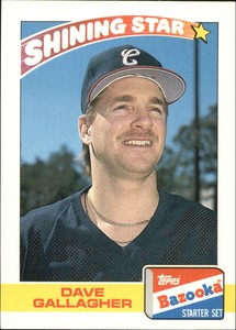 1989 Chicago White Sox Bazooka Baseball Card #8 Dave Gallagher