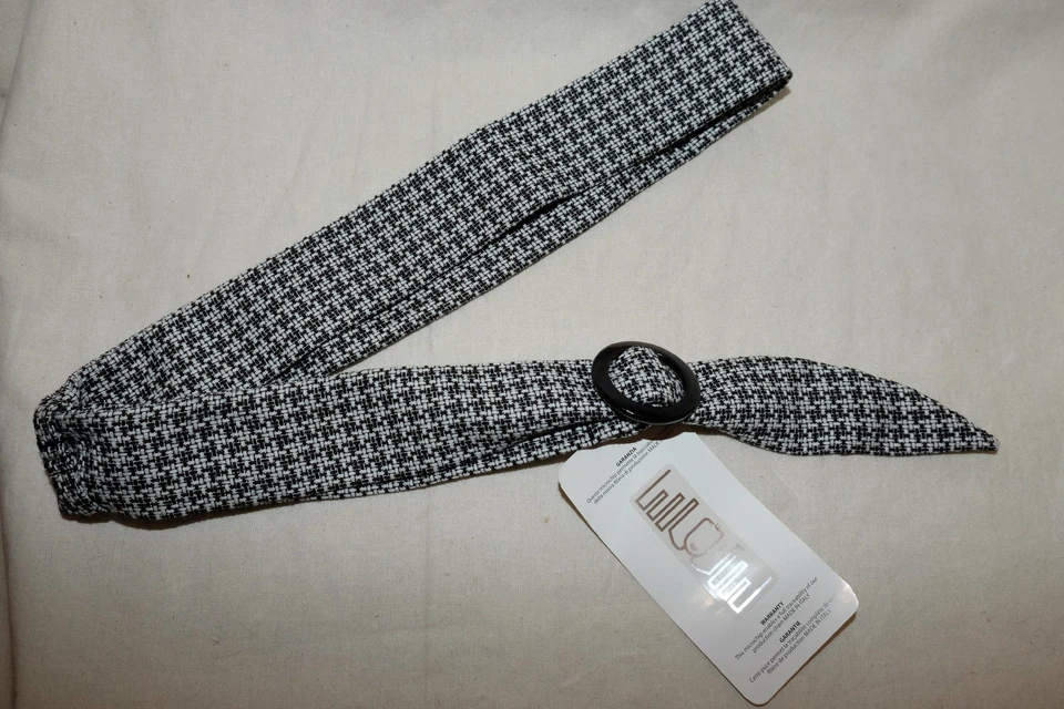 OSCALITO eleganter schmaler Tweed Gürtel schwarz/weiß 4 42/44 NEU - Bild 1 von 1