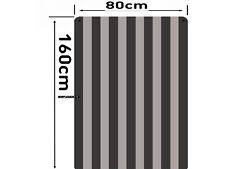 Fit-Flip Strandhandtuch XXL 160x80cm Grau - Dunkelgrau gestreift Mikrofaser