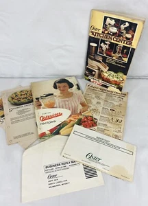Vintage 60s Super Deluxe Osterizer Oster Kitchen Center Recipes Cookbook Bundle - Picture 1 of 9