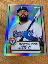 2021 Topps Chrome Platinum Refractor ROUGNED ODOR Baseball Card 336 Rangers