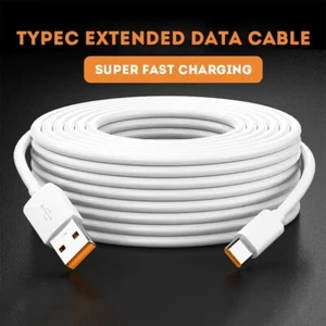 2m/5m/8m/10m Super Long USB Type C Charging Cable Extend Charger Wire For Phone - Picture 1 of 17