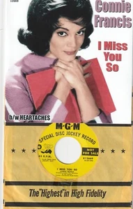 CONNIE FRANCIS (bundle of 10 45's w/PS's)(45's = VG++ to NM)(PS's =VG++ to MINT) - Bild 1 von 11