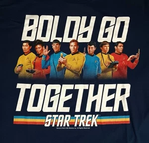 Star Trek TOS Boldy Go T-Shirt Captain Kirk Spock Space Official Merchandise - Bild 1 von 6