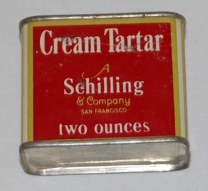 Publicidad vintage Schilling & Company San Francisco crema de tártaro lata 2 oz - Imagen 1 de 7