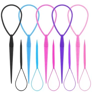 Topsy Tail Tools 10pcs Hair Styling Accessories French Braid Tool Loop For Girls - Picture 1 of 7