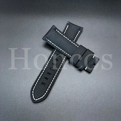 Correa de reloj de pantorrilla de lona de 22-24 mm para Panerai nuevo cierre de despliegue Foto 1 de 4