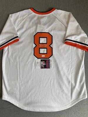BALTIMORE ORIOLES CAL RIPKEN JR AUTOGRAPH AUTHENTIC #8 BP COOPERSTOWN JERSEY JSA - Image 1 of 4