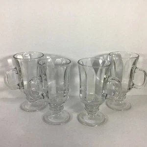 4 Libbey Warm Beverage Flared Irish Coffee Glass, 8.5 oz embossed inside - Picture 1 of 12