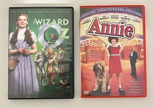 2 DVD’s - The Wizard of Oz (2 Discs) 70th Anniversary and Annie - Both LIKE NEW! - Picture 1 of 15