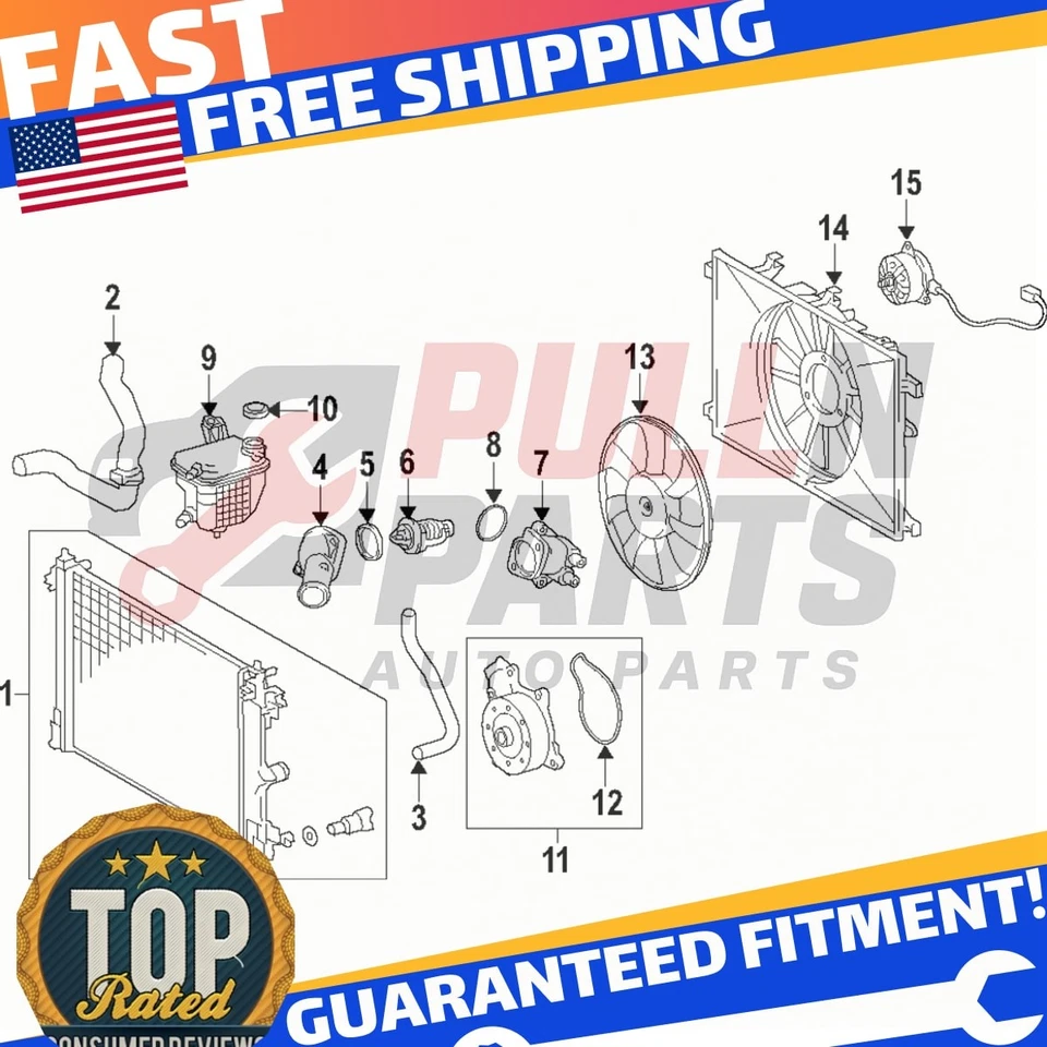 Manguera refrigerante radiador Toyota C-HR 18-22 - Nº2 inferior 1657237240 Foto 1 de 2