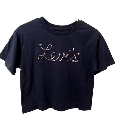 Cómoda Nueva Camiseta Levis Big Girls Cuello Redondo Manga Corta, Talla L, Azul Country Foto 1 de 4