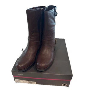Vince Camuto Wendeema Dark Brown Fashion Mid-Calf Buckle Moto Boots US 12W - Picture 1 of 7