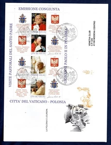 VATICANO 2004 GIOVANNI PAOLO II° IN POLONIA IN FOGLIETTO F.D.C. - Picture 1 of 2