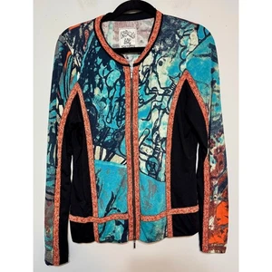Aldo Martins Cap Juluca Artcore Zip Jacket Size 8 Abstract Artsy Streetwear - Picture 1 of 5