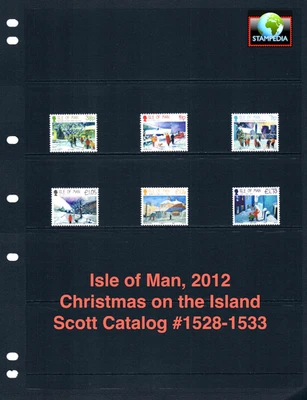 $15.15 Scott Value - 2012 ISLE OF MAN GB UK Christmas CV MNH NH UMM - Image 1 of 4