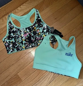 NWT Nike Girls Dri-FIT Swoosh Reversible Sports Bra YM Cheer Gymnastics Dance - Picture 1 of 2