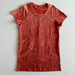 Lululemon Womens T Shirt Size X Orange Red Swiftly Tech Short Sleeve Hip Length - Picture 1 of 8