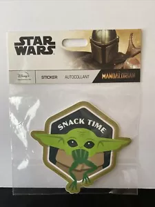 DISNEY PARKS Star Wars Baby Yoda Mandalorian Snack Time Sticker New - Picture 1 of 6