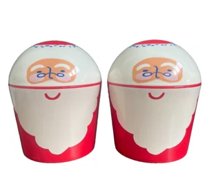 Set of 2 Target Wondershop 10oz Plastic Santa Snack Cups Christmas Red & White - Picture 1 of 10