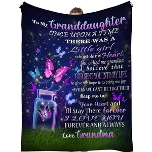 Granddaughter Grandma Gift Blanket for Birthday Graduation 50" x 40" - Picture 1 of 9