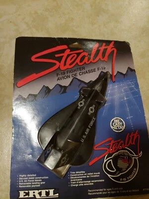 ERTL Stealth F-19 Fighter Airplane US Air Force Diecast Metal New Old Stock Toy - Image 1 of 2